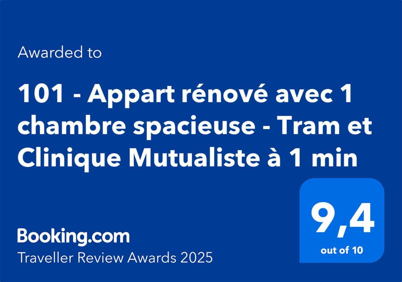 101 - Appart Renove Avec 1 Chambre Spacieuse - Tram Et Clinique Mutualiste A 1 Min Grenoble Esterno foto
